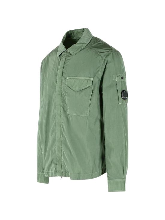 26SS 씨피 컴퍼니 크롬-R 지퍼 렌즈 오버셔츠 20CMOS710A005904G 668 LAUREL WREAT - C.P. COMPANY