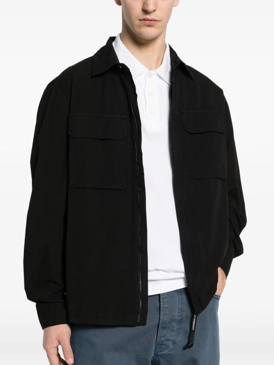 26SS 씨피 컴퍼니 오가닉 개버딘 지퍼 렌즈 오버셔츠 20CMOS156A110143G 999 BLACK - C.P. COMPANY