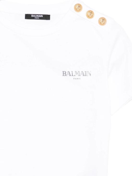 26SS [키즈] 발망 티셔츠 BY8Q21Z3672 100NE - BALMAIN