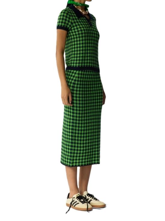 26SS 게스트 인 레지던스 롱 스커트 W41922AFMIDNIGHT MATCHPOINT Green - GUEST IN RESIDENCE