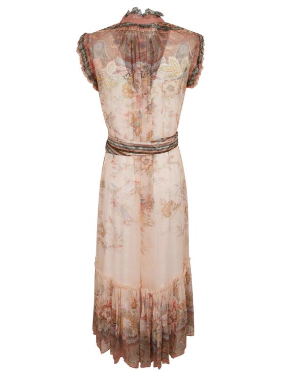 26SS 짐머만 미디 원피스 7280DS262 PKP PINK PAISLEY PINK PURPLE - ZIMMERMANN