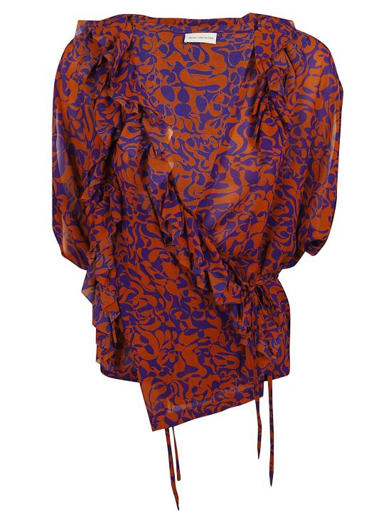 26SS 드리스 반 노튼 셔츠 261130719 3006 353 ORANGE YELLOW ORANGE