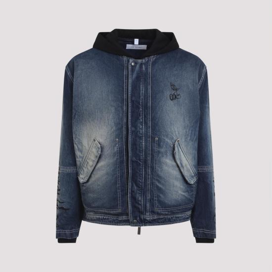 26SS 오프화이트 자켓 44MYE09MS26D001422 HIGHLIGHTED MEDIUM BLUE - OFF WHITE