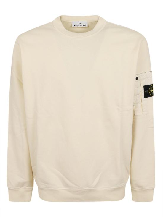 26SS 스톤 아일랜드 코튼 플리스 크루넥 스웨트셔츠 L1S156100019S0410 V0093 AVORIO WHITE