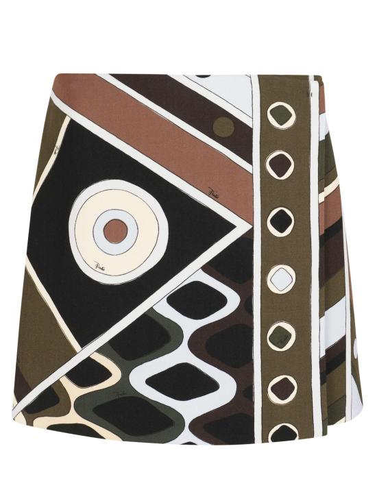 26SS 에밀리오푸치 미디 스커트 6HRV35 6H850 016 KHAKI BLUE GREEN