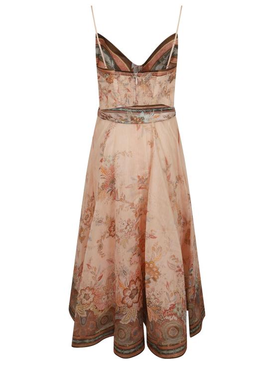 26SS 짐머만 미디 원피스 7477DS262 PKP PINK PAISLEY PINK PURPLE - ZIMMERMANN