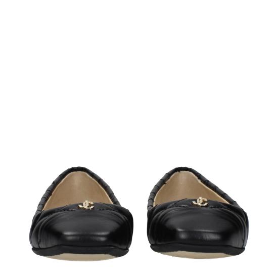 25SS 지미추 플랫 슈즈 LENIFLATOQVNBLACKLIGHTGOLD - JIMMY CHOO