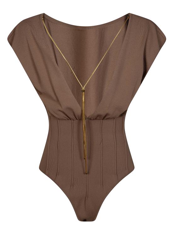 26SS 엘리자베타프랜치 바디수트 티셔츠 BK78T62E2 229 BEIGE - ELISABETTA FRANCHI