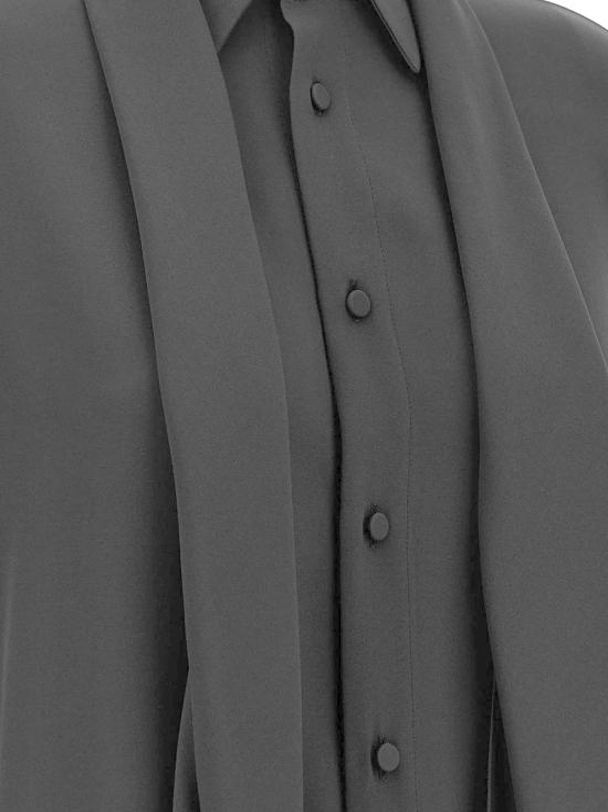  발렌시아가 블라우스 셔츠와 스카프 세트 블랙 - BALENCIAGA