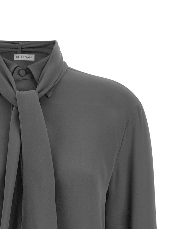 발렌시아가 블라우스 셔츠와 스카프 세트 블랙 - BALENCIAGA
