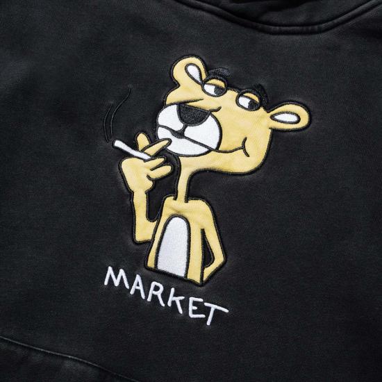  마켓 후드 티셔츠 옐로우 팬서 후드티 - MARKET