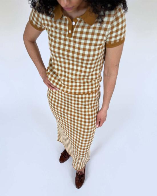  게스트 인 레지던스 롱 스커트 깅엄