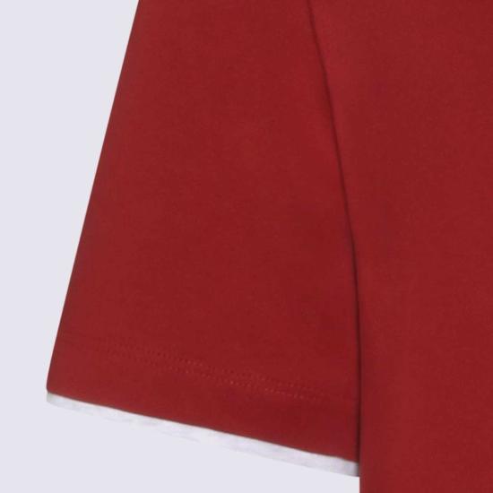  브루넬로 쿠치넬리 반팔 티셔츠 체리 코튼 티셔츠 레드 - BRUNELLO CUCINELLI