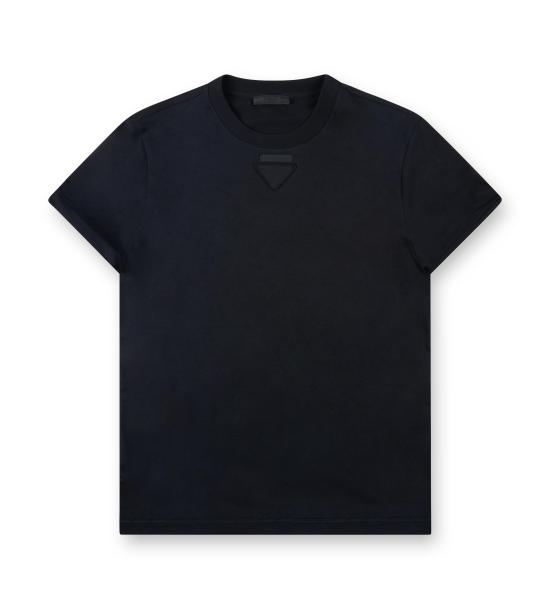 26SS 프라다 쉐이퍼블 코튼 티셔츠 UJN979 11CD F0002 BLACK DOM