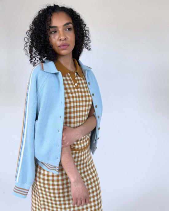  게스트 인 레지던스 폴로 티셔츠 깅엄 슈렁큰 폴로 - GUEST IN RESIDENCE