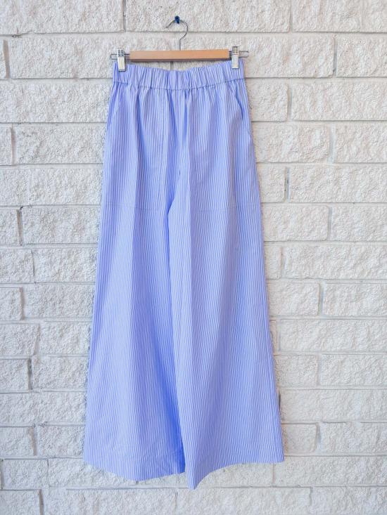  조나단 심카이 팔라초 팬츠 Jonathan Simkhai Arden 풀온 팬츠 페리윙클 스트라이프