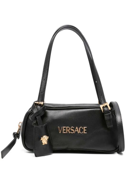 26SS 베르사체 VERSACE TAG 나파 미니 볼링백 10191781A13171 1B00V BLACK VERSACE GOLD