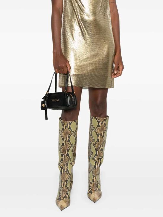 26SS 베르사체 VERSACE TAG 나파 미니 볼링백 10191781A13171 1B00V BLACK VERSACE GOLD - VERSACE