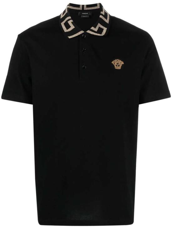 26SS 베르사체 폴로 티셔츠 A874021A06199 1B000 BLACK