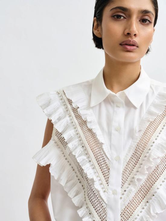 26SS 에센셜앤트워프 블라우스 JEANDARLENEwh00 - ESSENTIEL ANTWERP