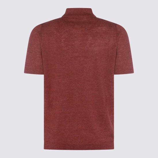  브루넬로 쿠치넬리 폴로 티셔츠 Brunello Cucinelli 리넨 코튼 블렌드 폴로셔츠 - BRUNELLO CUCINELLI