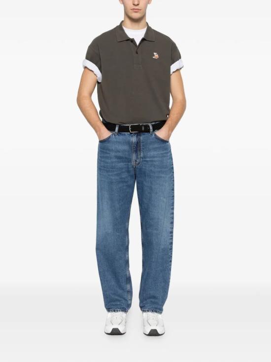 26SS 메종키츠네 폴로 티셔츠 QM00201KP0001 0453 BELUGA - MAISON KITSUNE