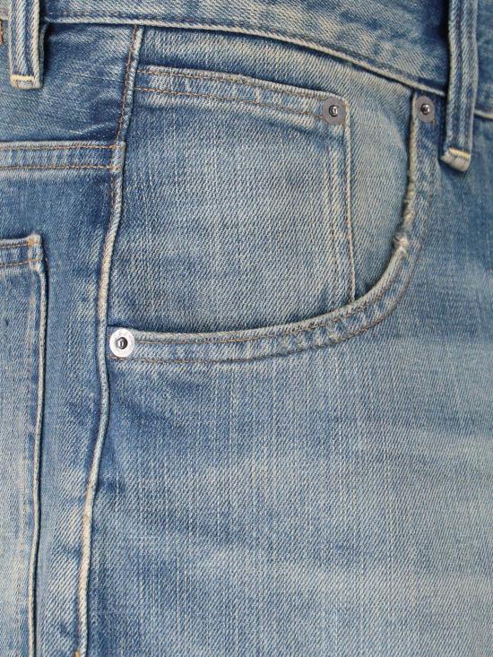  선플라워 데님 숏팬츠 슈퍼 와이드 데님 반바지 (블루) - SUNFLOWER