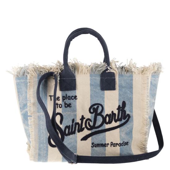 26SS 세인트바쓰 토트백 COL0001 WHITE LIGHT BLUE - MC2 SAINT BARTH