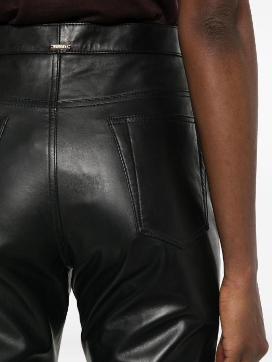 26SS 트윈셋 가죽 팬츠 261TP2011 00006 Black - TWINSET