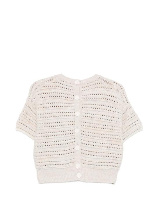  엠포리오 아르마니 스웨터 코튼 오픈 니트  베이지 - EMPORIO ARMANI