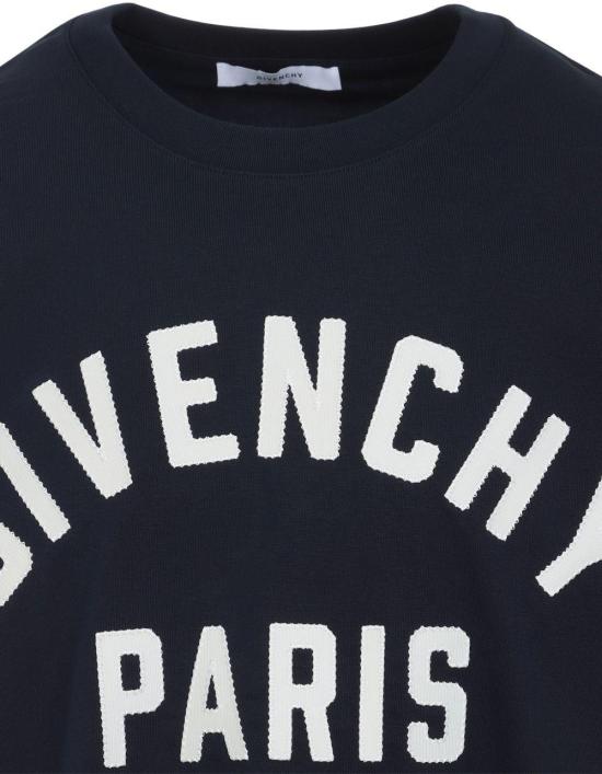 25FW 지방시 맥시 로고 코튼 티셔츠 BM71NK3YRS411 NAVY - GIVENCHY