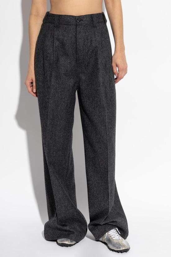  마르지엘라 스트레이트 팬츠 메종  플리츠 울 팬츠 - MAISON MARGIELA