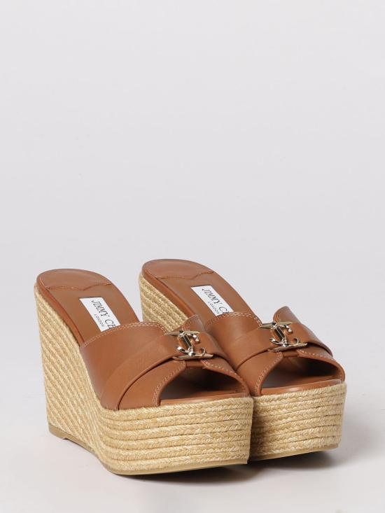 26SS 지미추 뮬/슬리퍼 LEDAWEDGE100FDZ TAN GOLD Brown - JIMMY CHOO