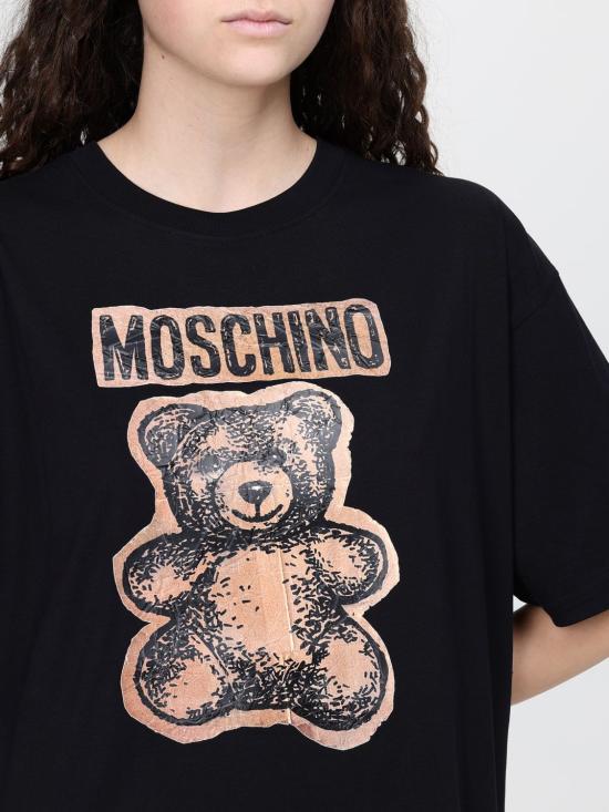 26SS 모스키노 반팔 티셔츠 07130441 1555 Black - MOSCHINO