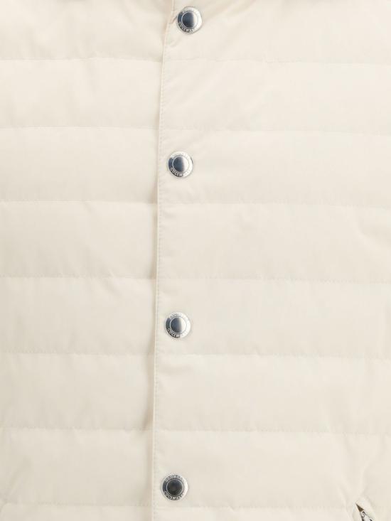 26SS 브루넬로 쿠치넬리 디테쳐블 후드 멤브레인 나일론 다운 베스트 MM4791696 CMM66 White - BRUNELLO CUCINELLI