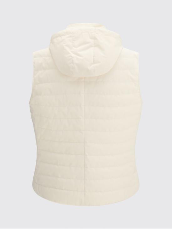 26SS 브루넬로 쿠치넬리 디테쳐블 후드 멤브레인 나일론 다운 베스트 MM4791696 CMM66 White - BRUNELLO CUCINELLI