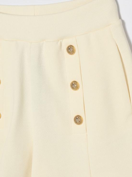 26SS [키즈] 발망 쇼츠/버뮤다 BY6A09Z3183 102OR Yellow Cream - BALMAIN