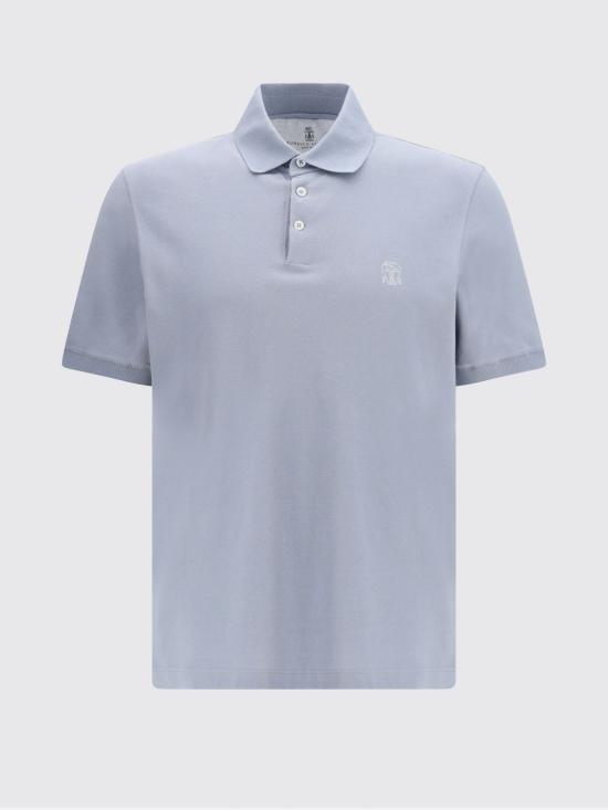 26SS 브루넬로 쿠치넬리 피케 폴로 셔츠 ME8548788 COG70 Gnawed Blue - BRUNELLO CUCINELLI