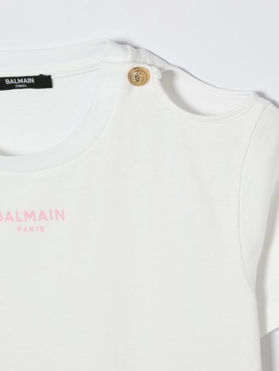 26SS [키즈] 발망 티셔츠 BY8B51Z3672 100RS White - BALMAIN