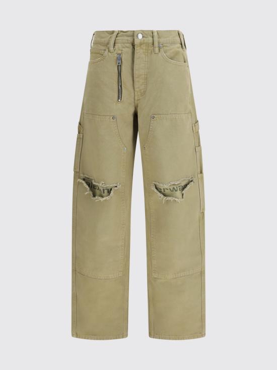 26SS 알렉산더 왕 스트레이트 팬츠 4DC2264991 300C Military - ALEXANDER WANG