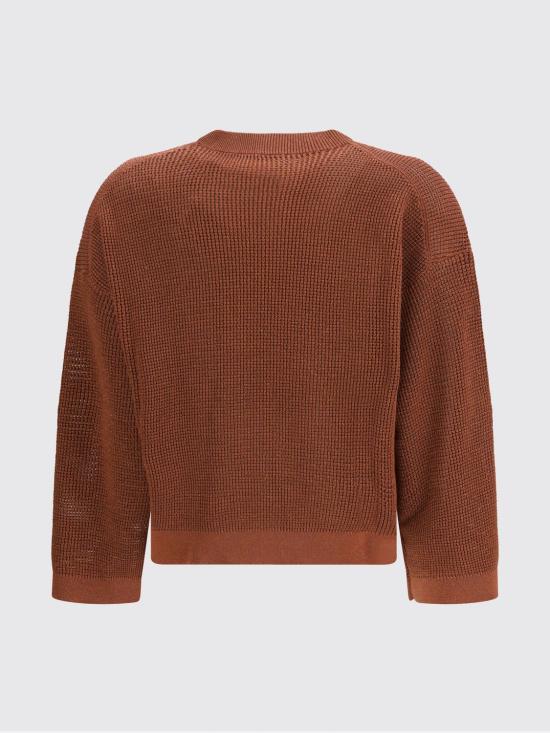 26SS 브루넬로 쿠치넬리 스파클링 텍스처 니트 MST263300 CAW84 Brick Red - BRUNELLO CUCINELLI