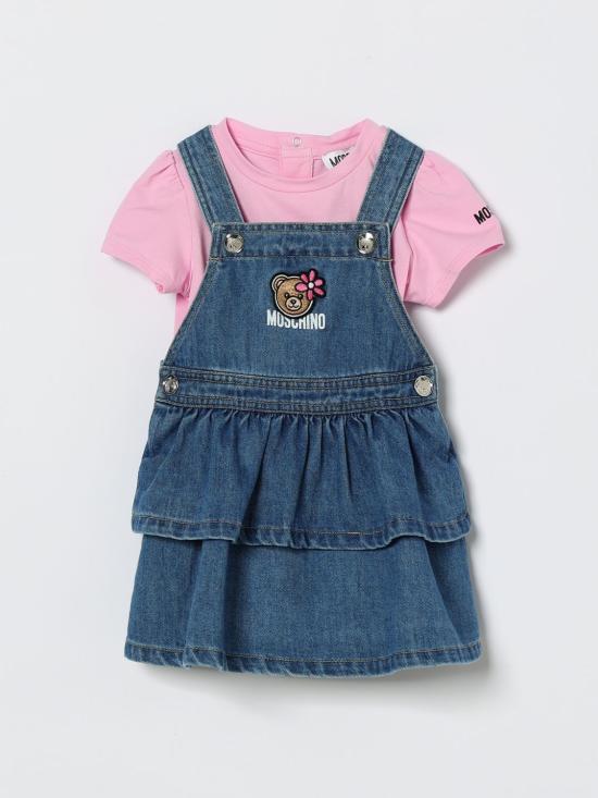 26SS [키즈] 모스키노 오버롤 MDG01QL0E34 40646 Blue