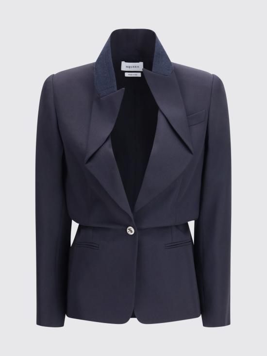 26SS 알렉산더 맥퀸 수트 자켓 870312QJAAC 4003 Navy - ALEXANDER MCQUEEN