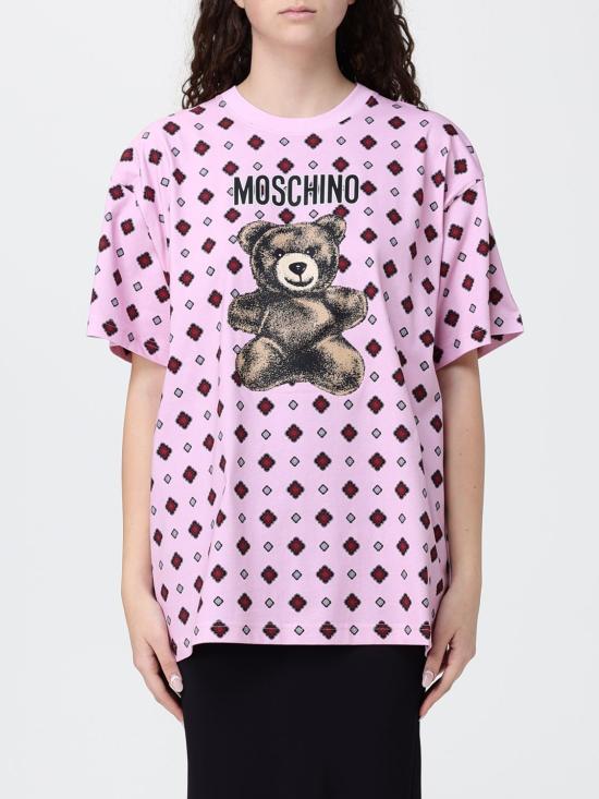 26SS 모스키노 반팔 티셔츠 07150541 2222 Pink