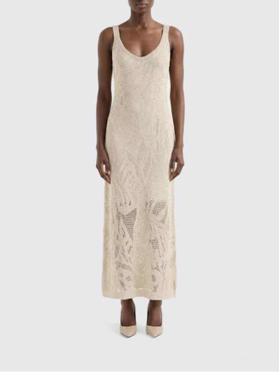 26SS 브루넬로 쿠치넬리 대즐링 워터 릴리 드레스 MDT771A92 C8925 Beige