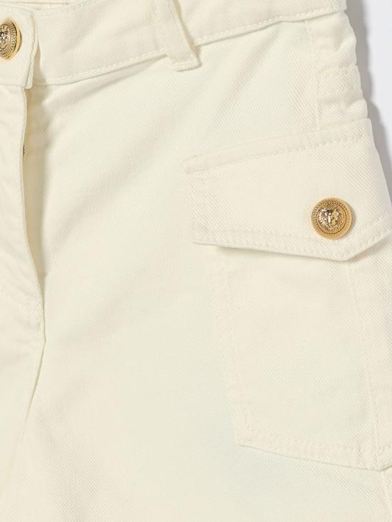 26SS [키즈] 발망 쇼츠/버뮤다 BY6A69Z3702 100 White - BALMAIN