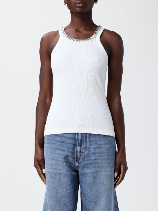 26SS 핑코 민소매 티셔츠 107303A3I5 Z14 White