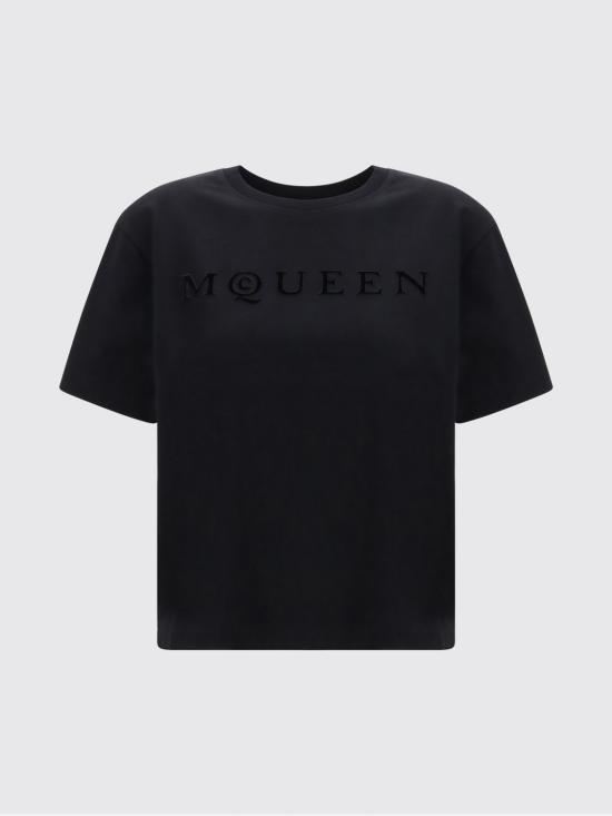 26SS 알렉산더 맥퀸 반팔 티셔츠 858325QLAE6 1000 Black - ALEXANDER MCQUEEN