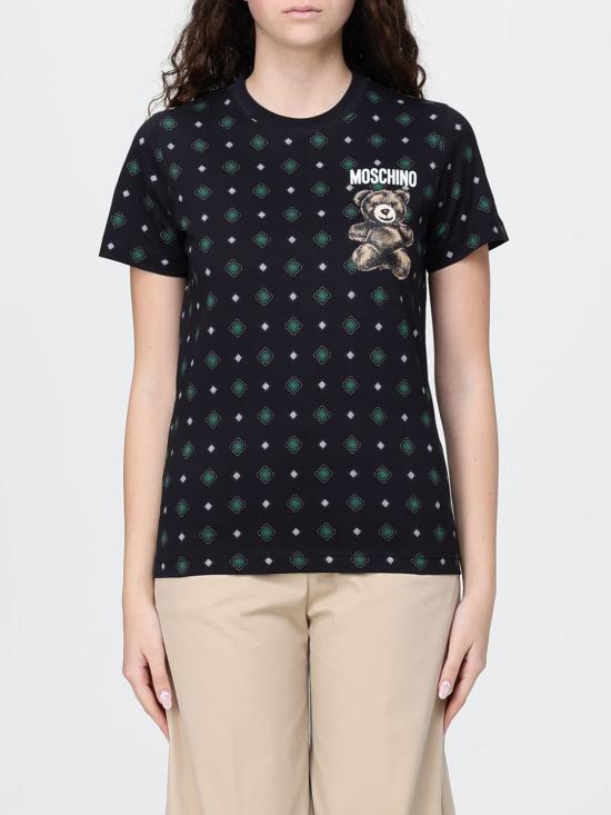 26SS 모스키노 반팔 티셔츠 07160541 2555 Black