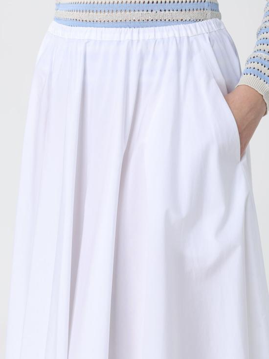 26SS 파비아나 필리피 롱 스커트 GND276F828D650 21 White - FABIANA FILIPPI